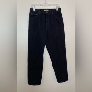 LL Bean Black Relaxed Fit Jeans Size 12 petite